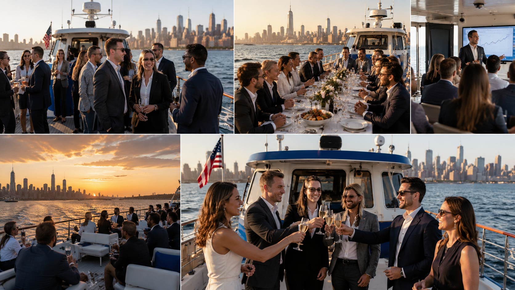 Corporate event aboard a yacht